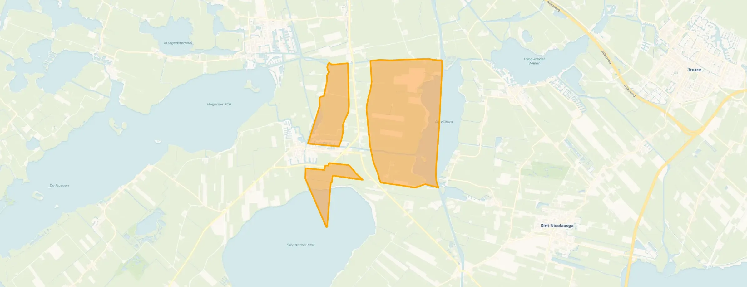 Kaart van Verspreide huizen Koufurderrige
