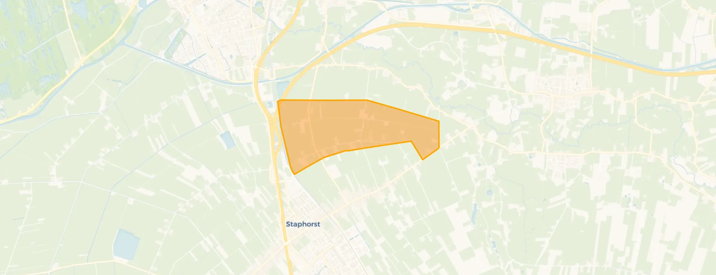 Kaart van Verspreide huizen Lankhorst