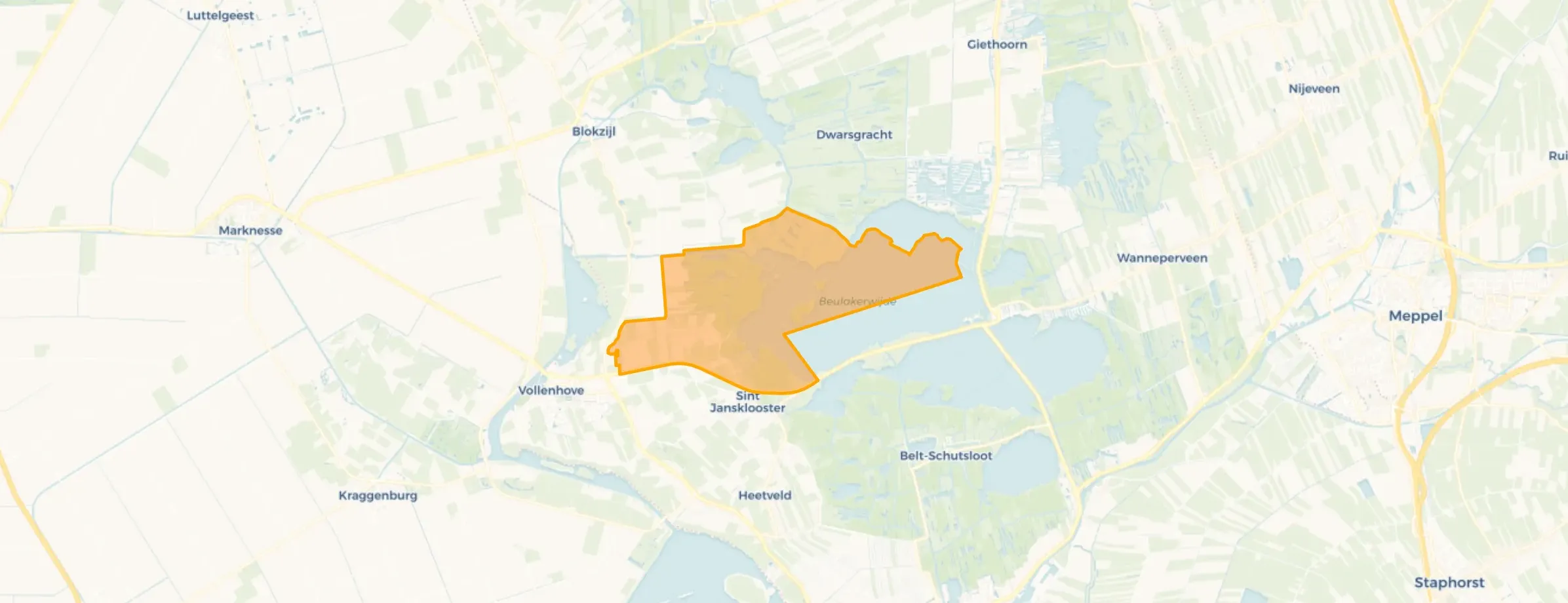 Verspreide huizen Leeuwte (gedeeltelijk) in Steenwijkerland