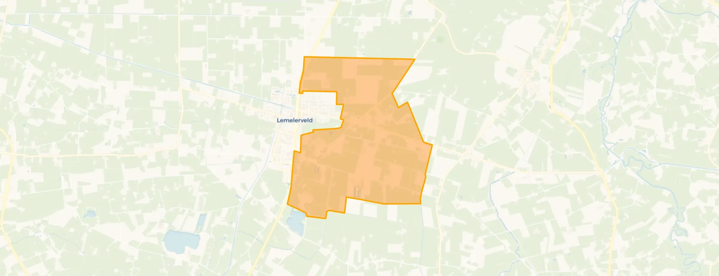 Kaart van Verspreide huizen Lemelerveld oost