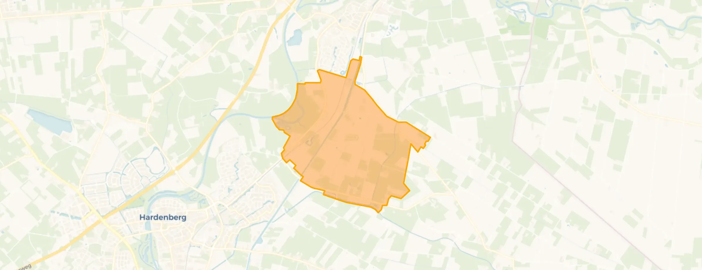 Kaart van Verspreide huizen Loozen