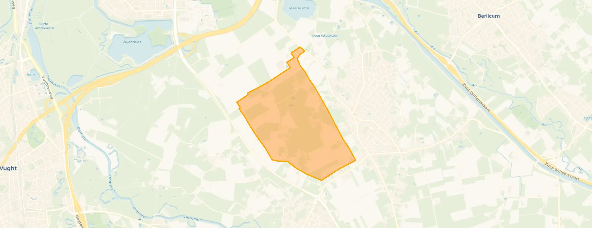 Kaart van Verspreide huizen Maaskantje