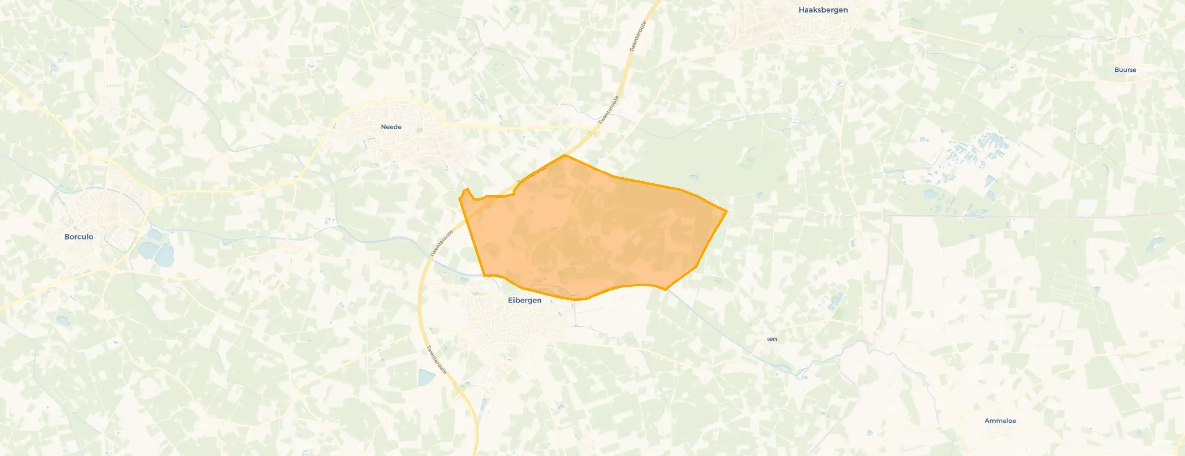 Kaart van Verspreide huizen Mallem en Loo