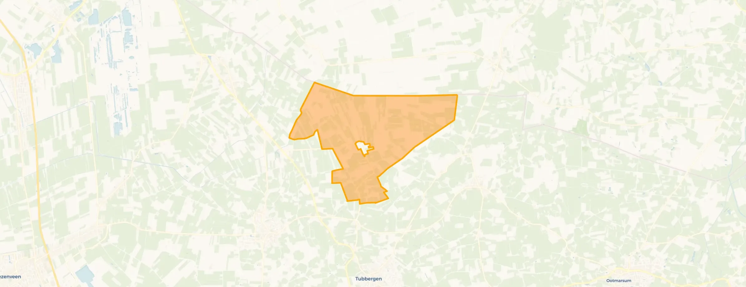 Kaart van Verspreide huizen Manderveen