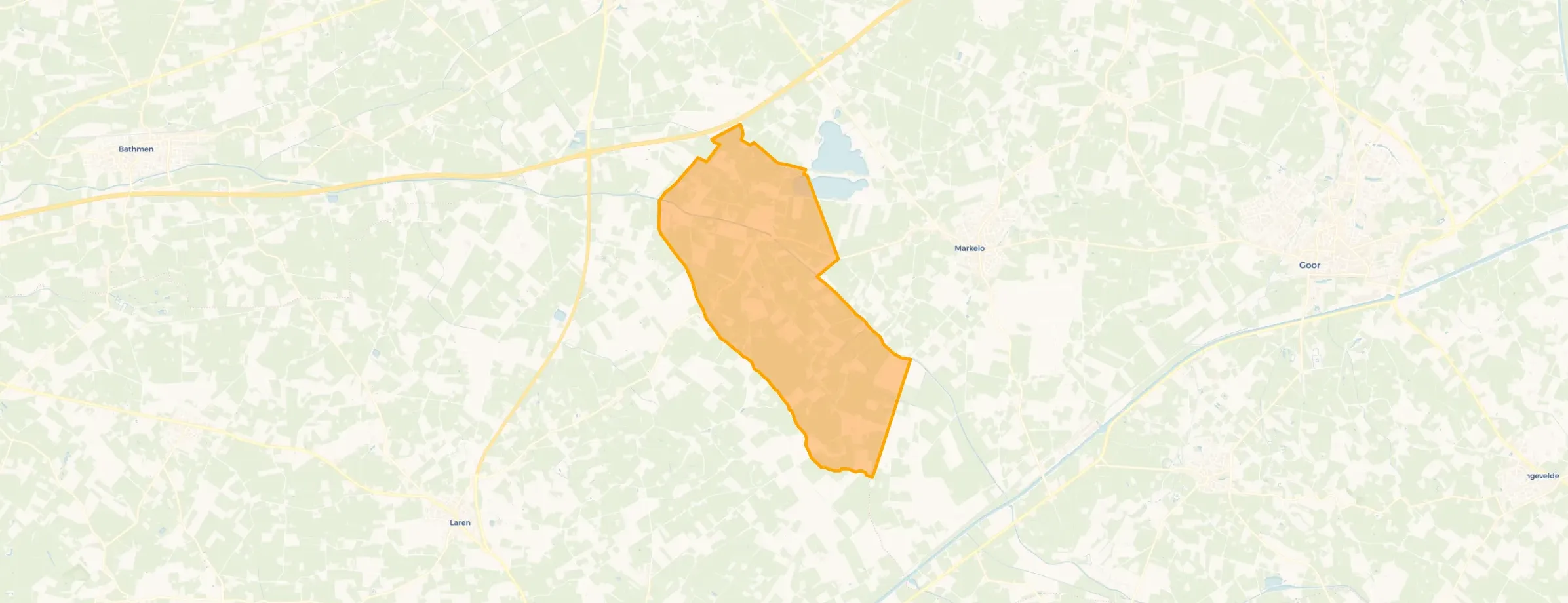 Kaart van Verspreide huizen Markelerbroek