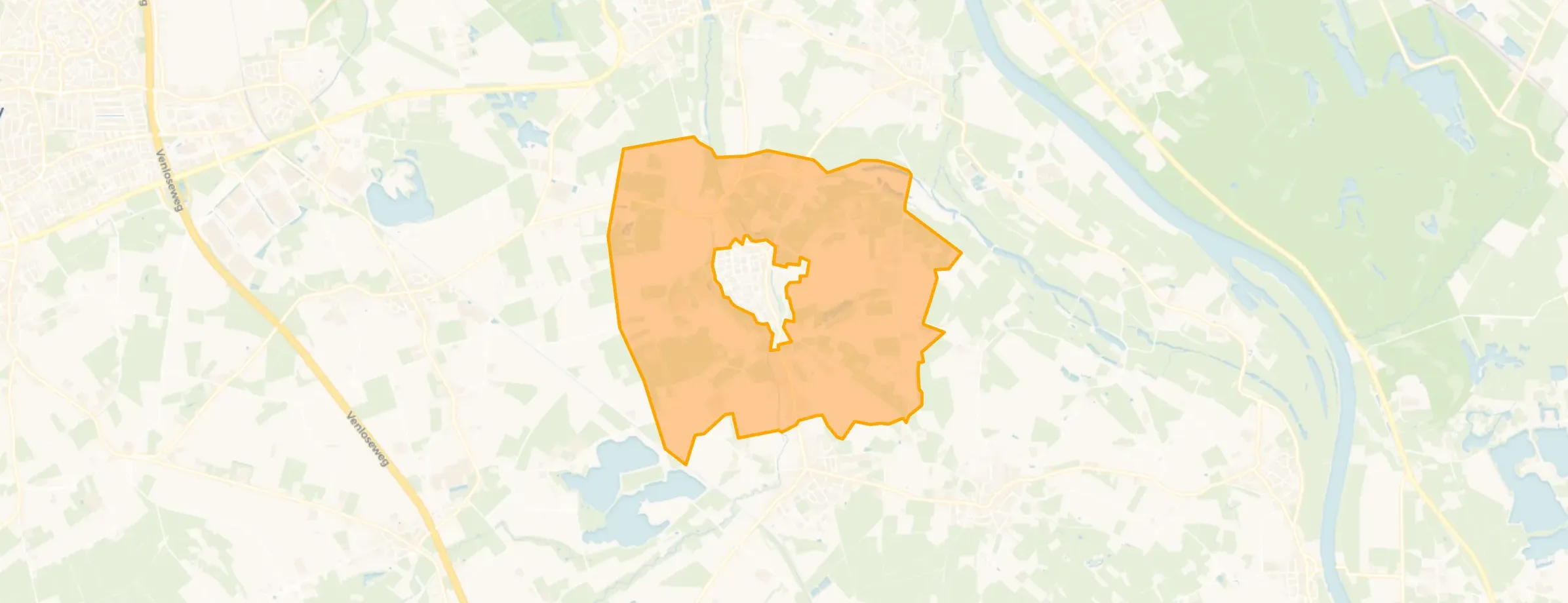 Kaart van Verspreide huizen Meerlo