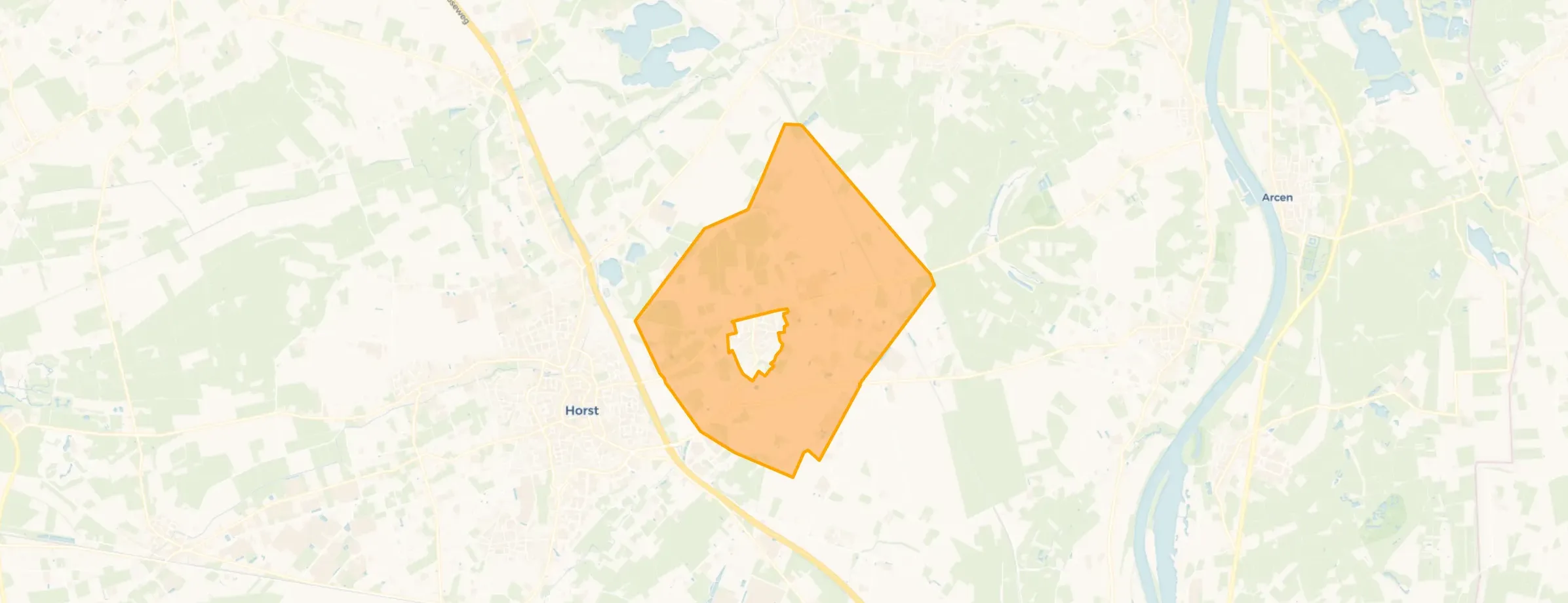 Kaart van Verspreide huizen Melderslo