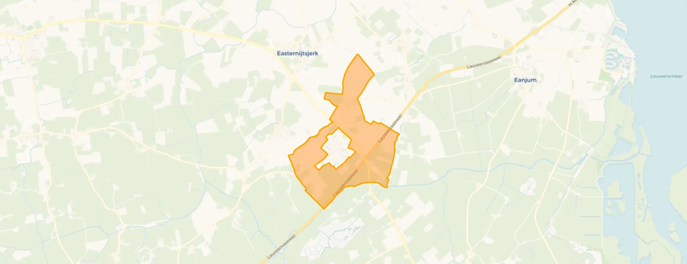 Kaart van Verspreide huizen Metslawier
