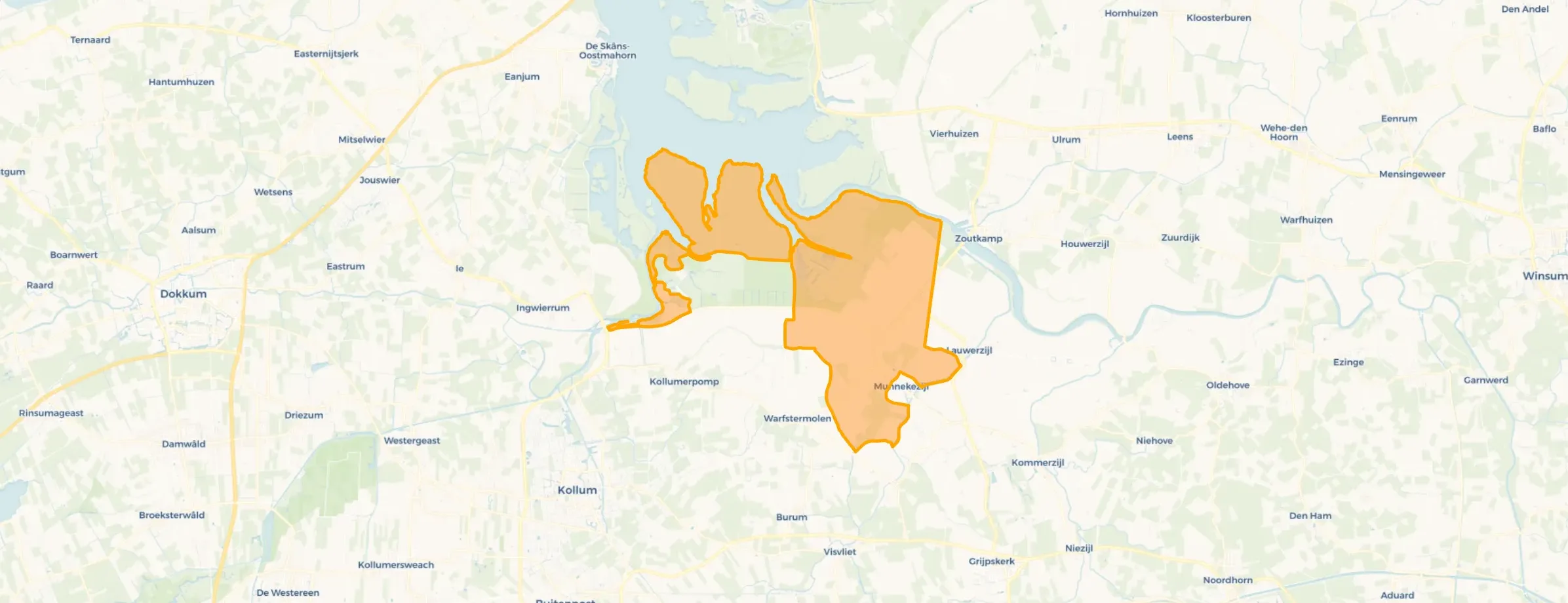 Verspreide huizen Munnekezijl
