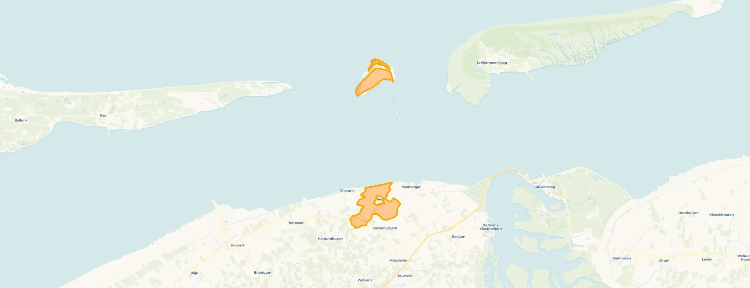 Kaart van Verspreide huizen Nes