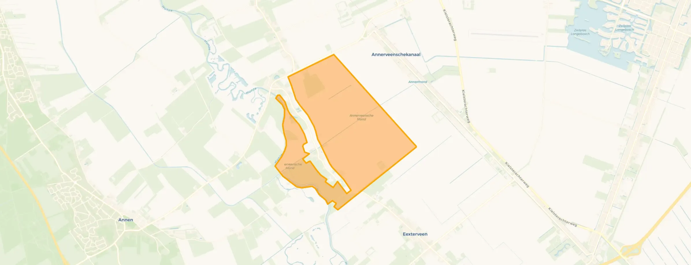 Kaart van Verspreide huizen Nieuw-Annerveen