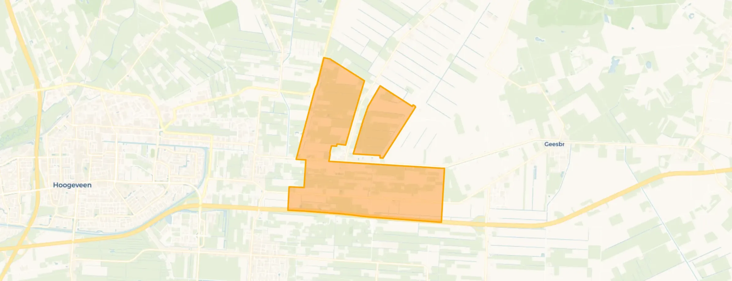 Kaart van Verspreide huizen Nieuweroord