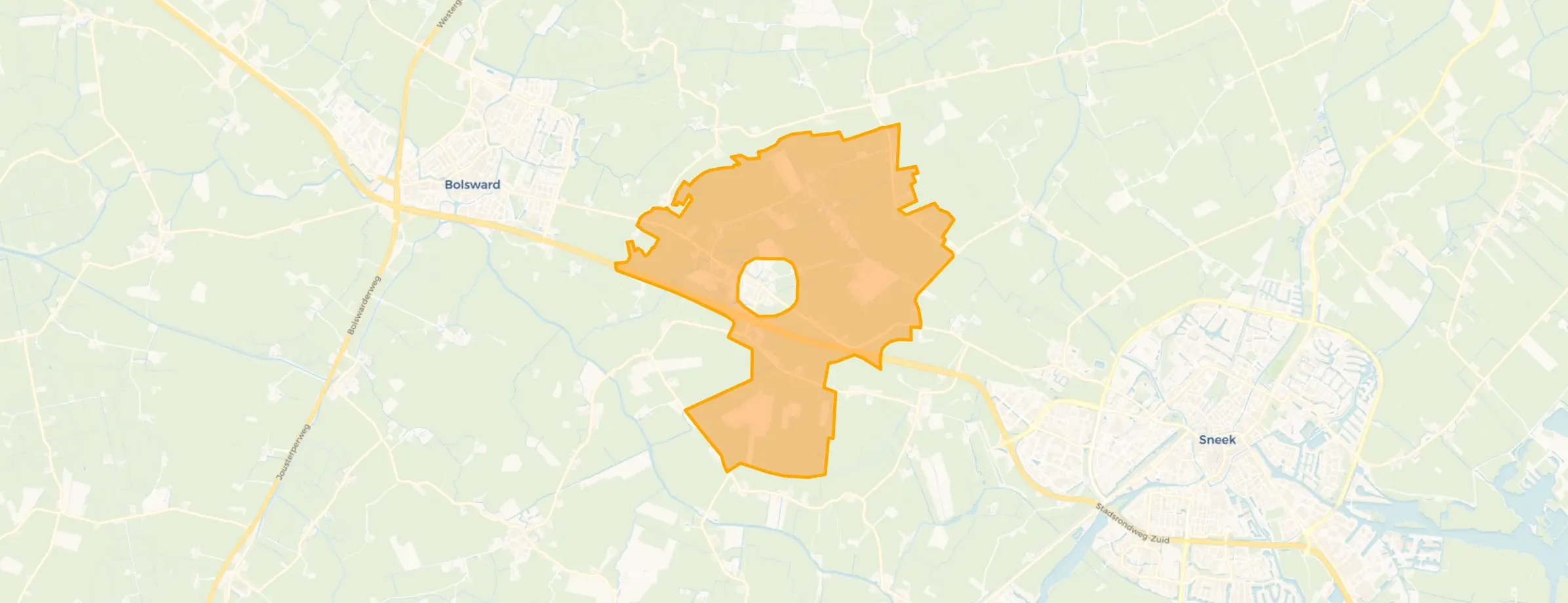 Verspreide huizen Nijland in Súdwest-Fryslân