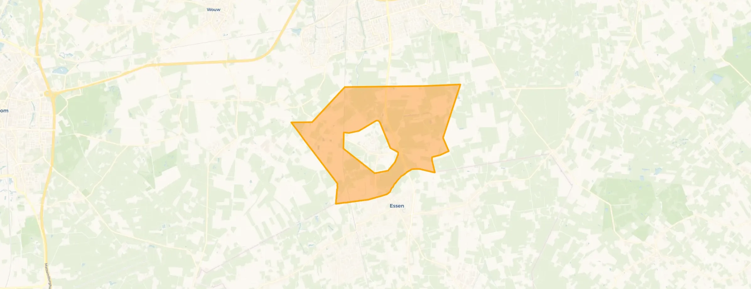 Kaart van Verspreide huizen Nispen