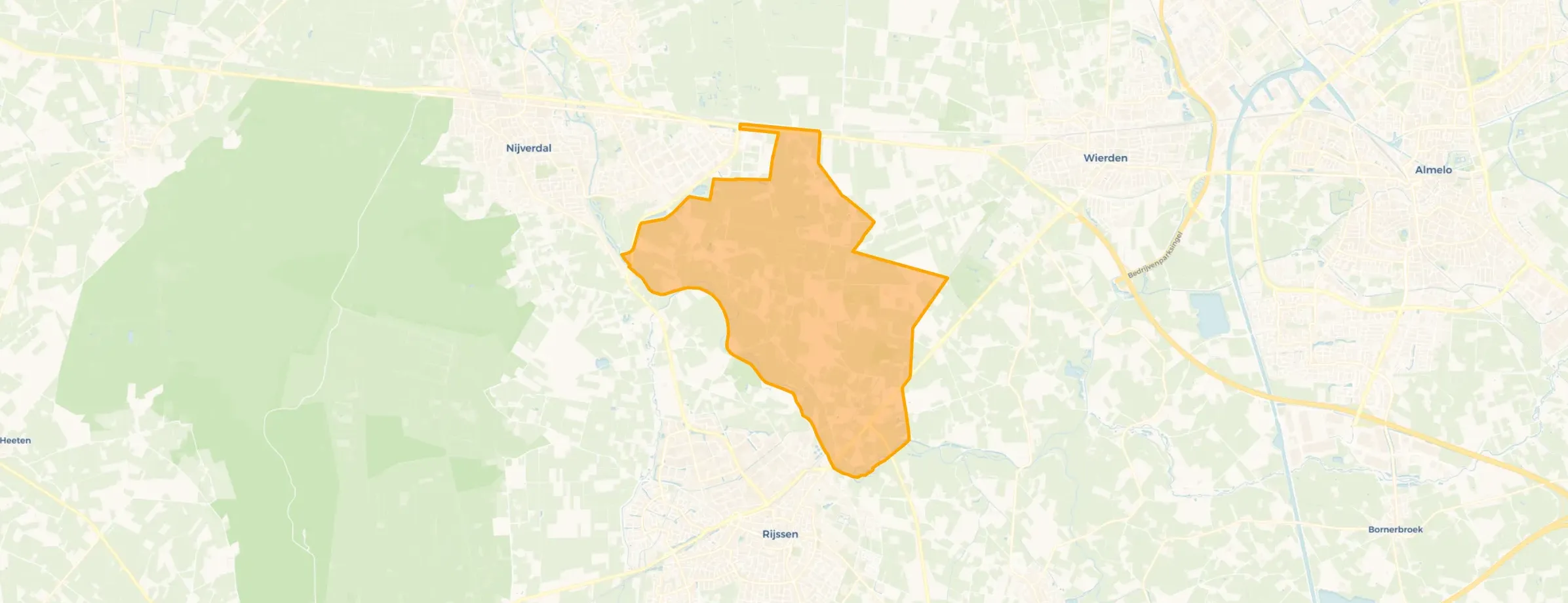 Kaart van Verspreide huizen Notter