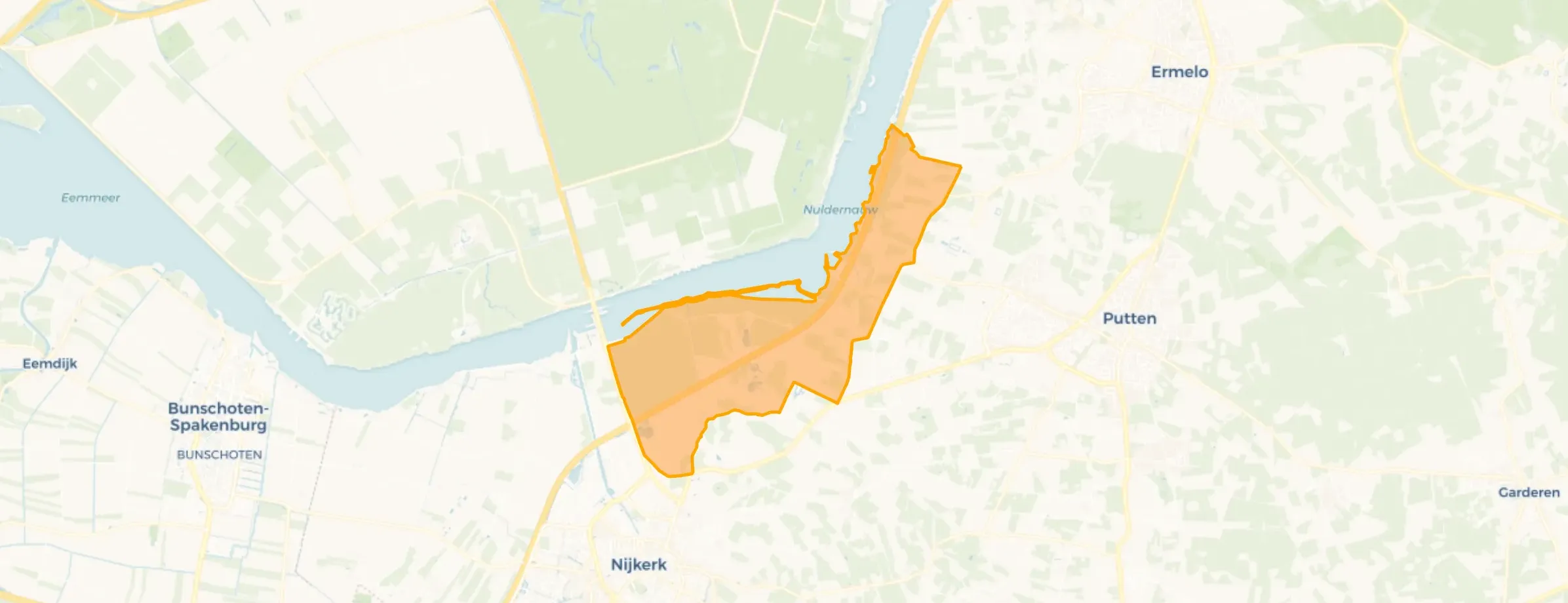 Kaart van Verspreide huizen Nulde