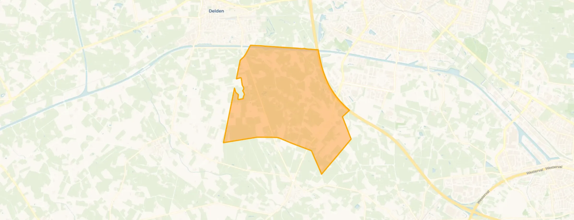 Kaart van Verspreide huizen Oele