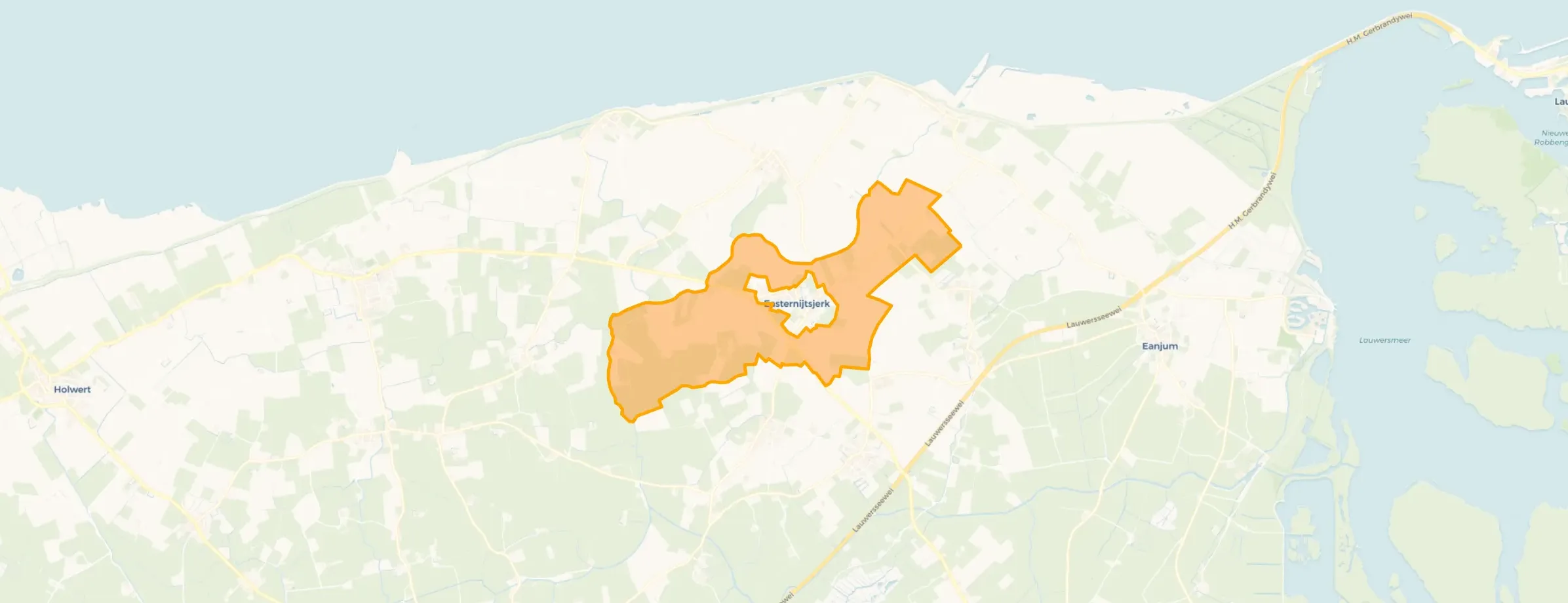 Kaart van Verspreide huizen Oosternijkerk