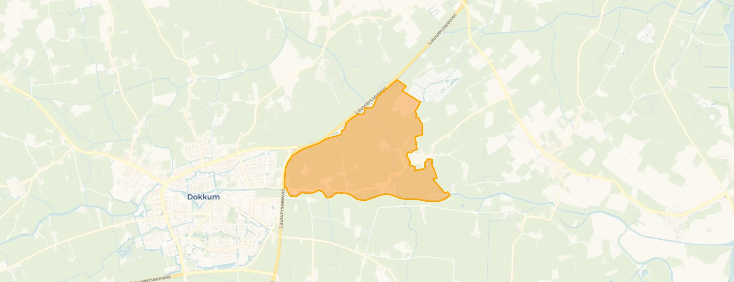 Kaart van Verspreide huizen Oostrum