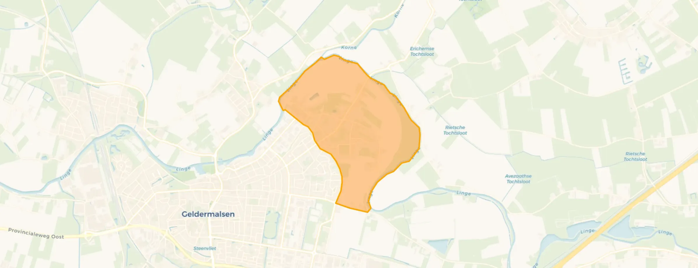 Buurt Verspreide huizen Oostzijde, Geldermalsen