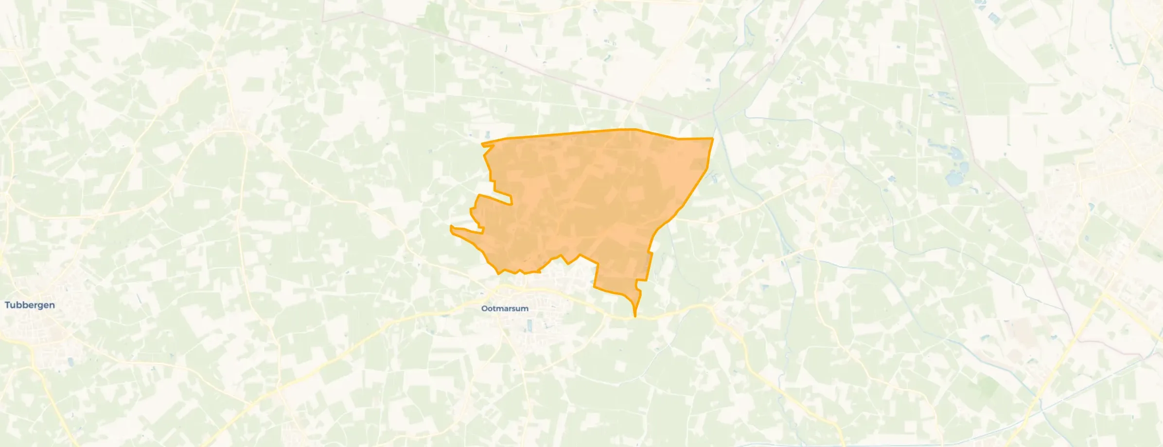 Kaart van Verspreide huizen Oud Ootmarsum