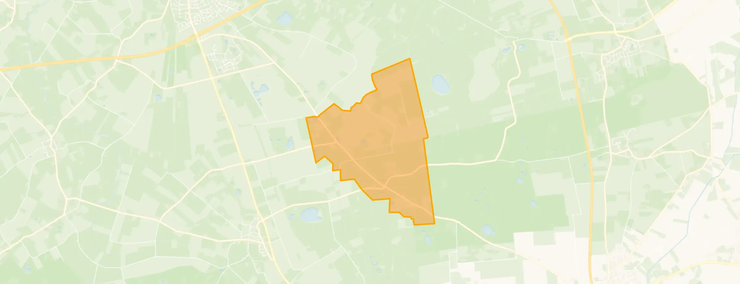 Kaart van Verspreide huizen Papenvoort