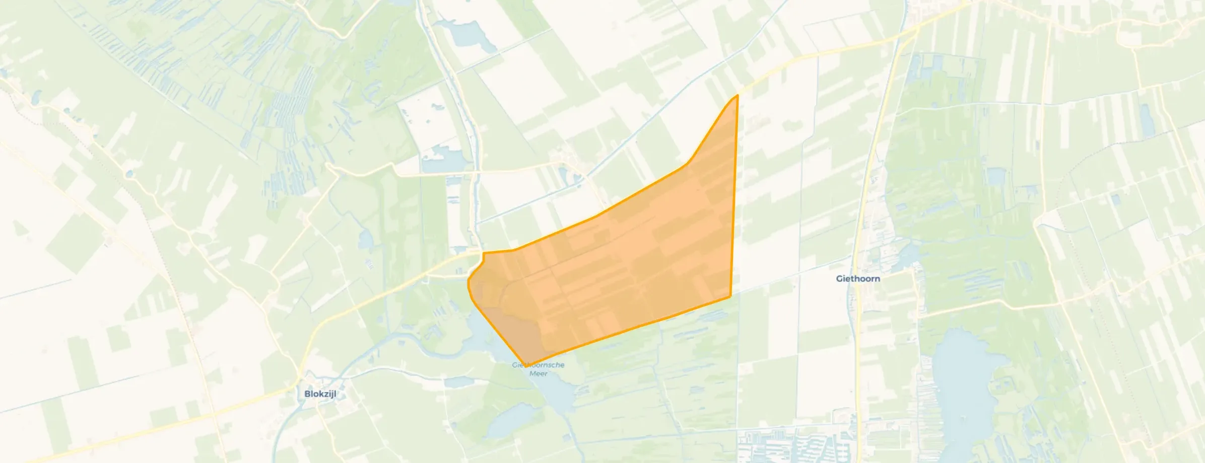 Kaart van Verspreide huizen polder Halfweg