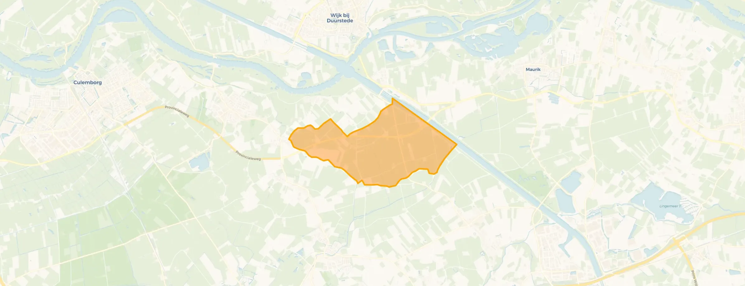 Verspreide huizen poldergebied