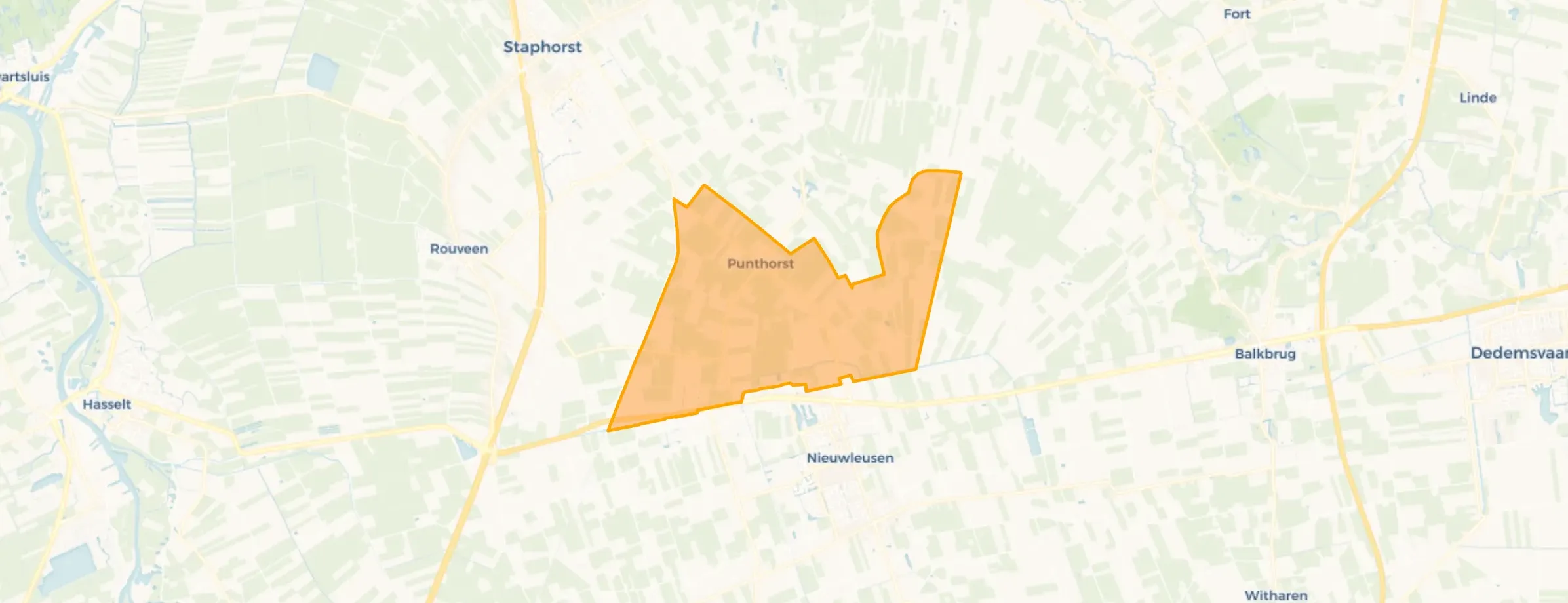 Kaart van Verspreide huizen Punthorst