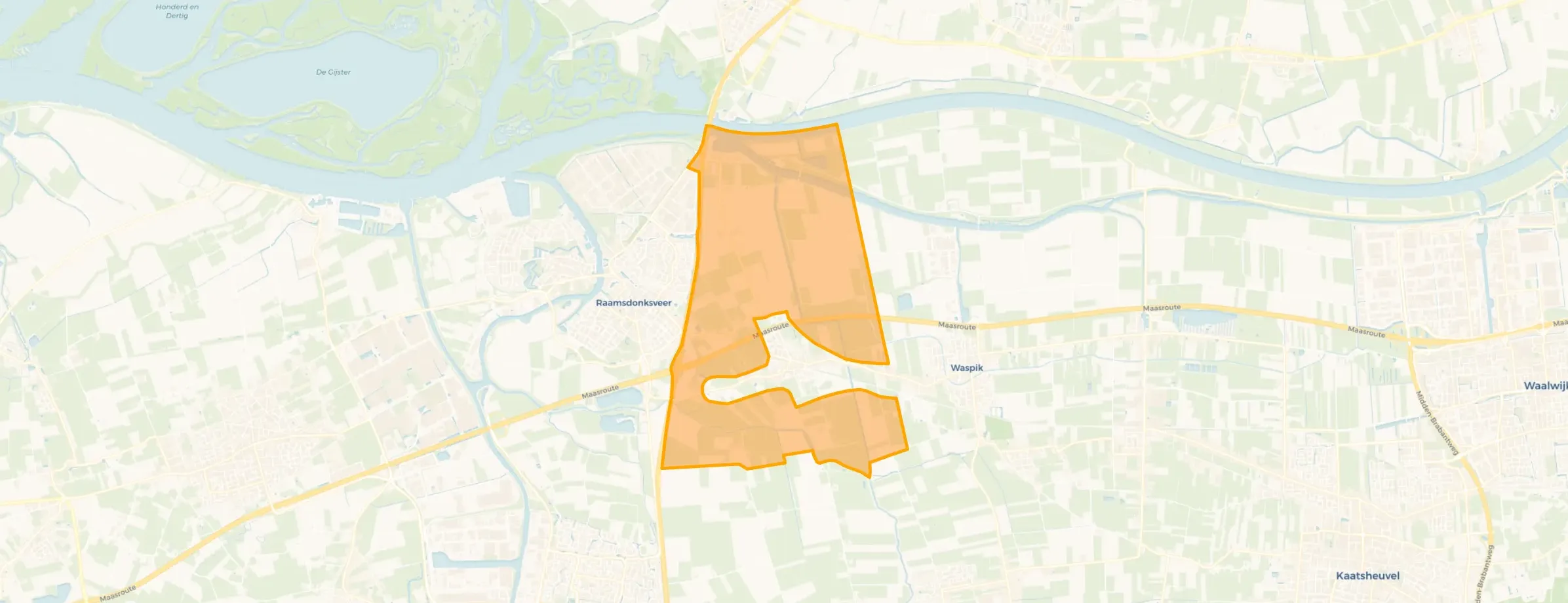 Verspreide huizen Raamsdonk