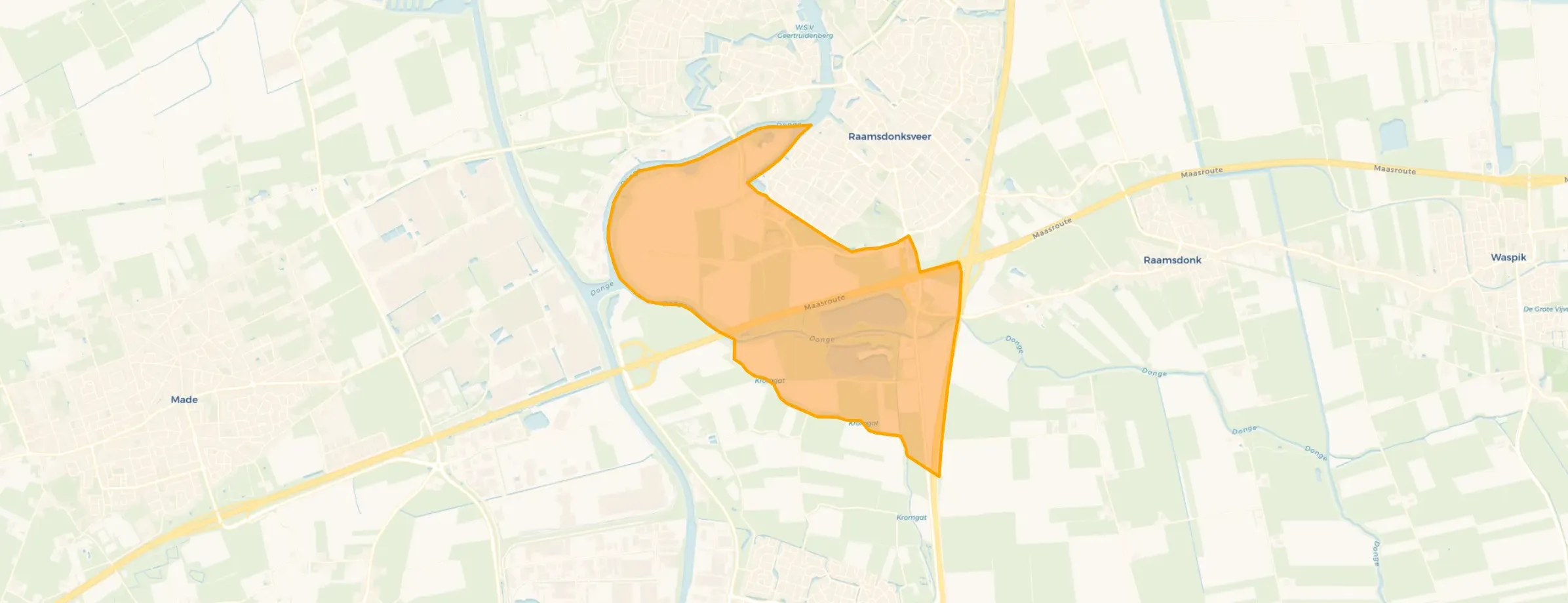 Verspreide huizen Raamsdonksveer