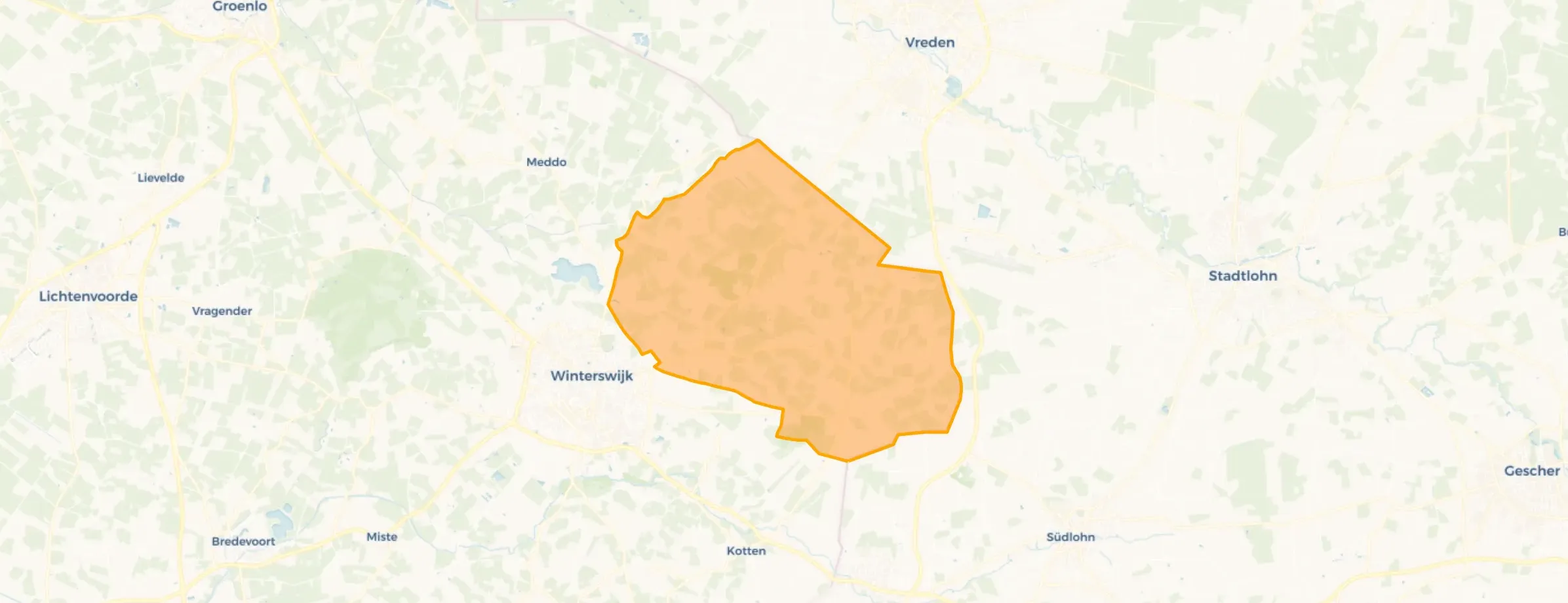 Verspreide huizen Ratum Henxel Huppel in Winterswijk