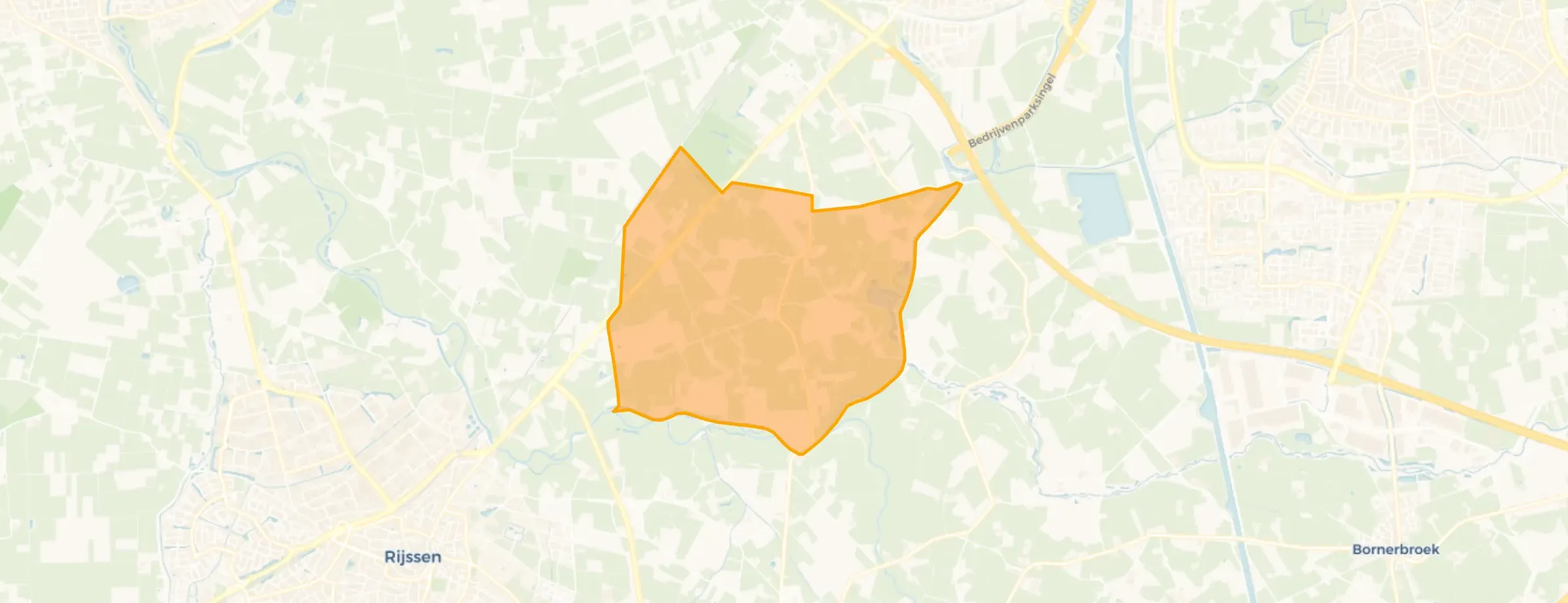 Kaart van Verspreide huizen Rectum