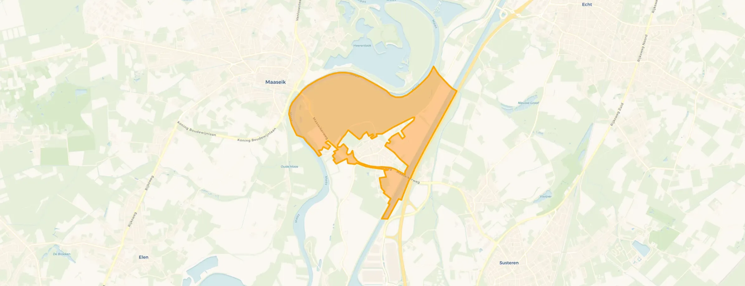 Kaart van Verspreide huizen Roosteren