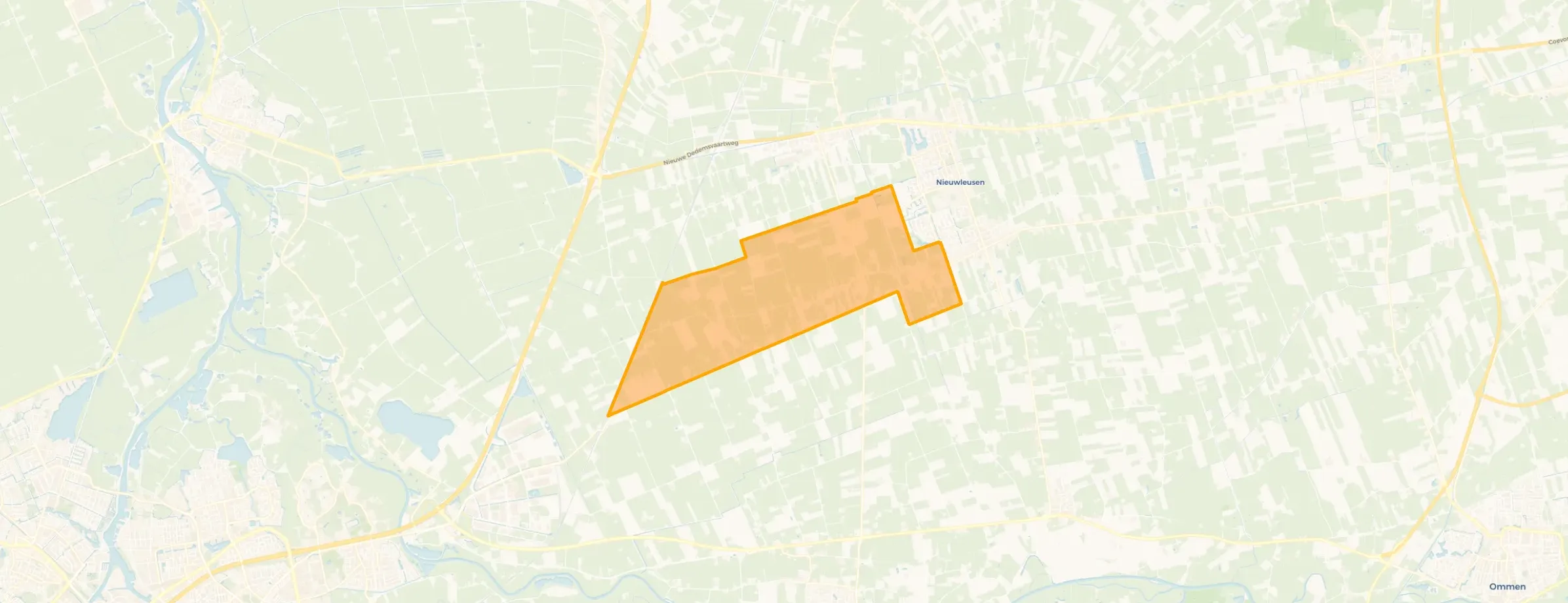 Kaart van Verspreide huizen Ruitenveen