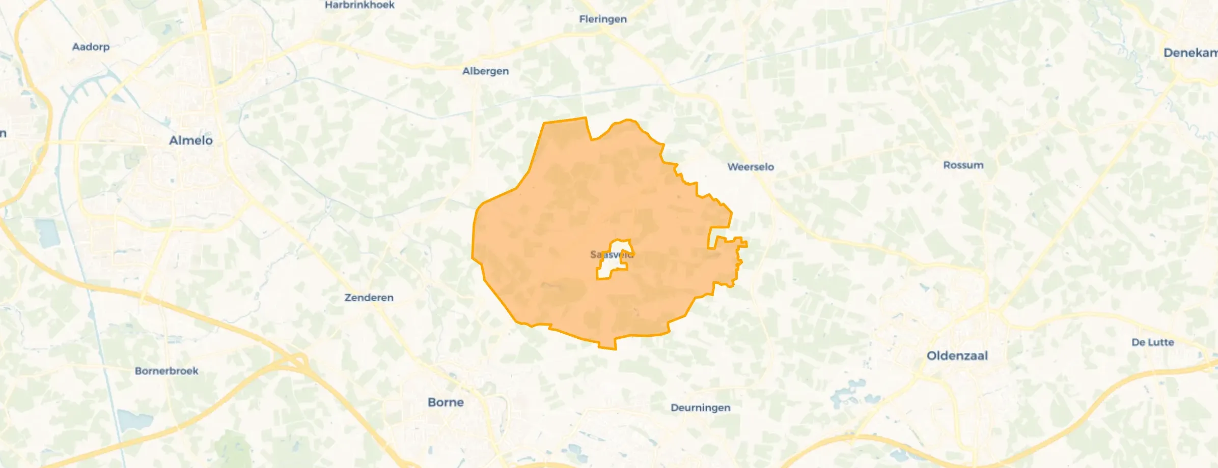 Kaart van Verspreide huizen Saasveld