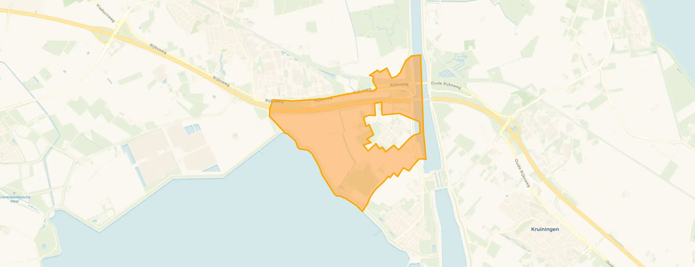 Kaart van Verspreide huizen Schore