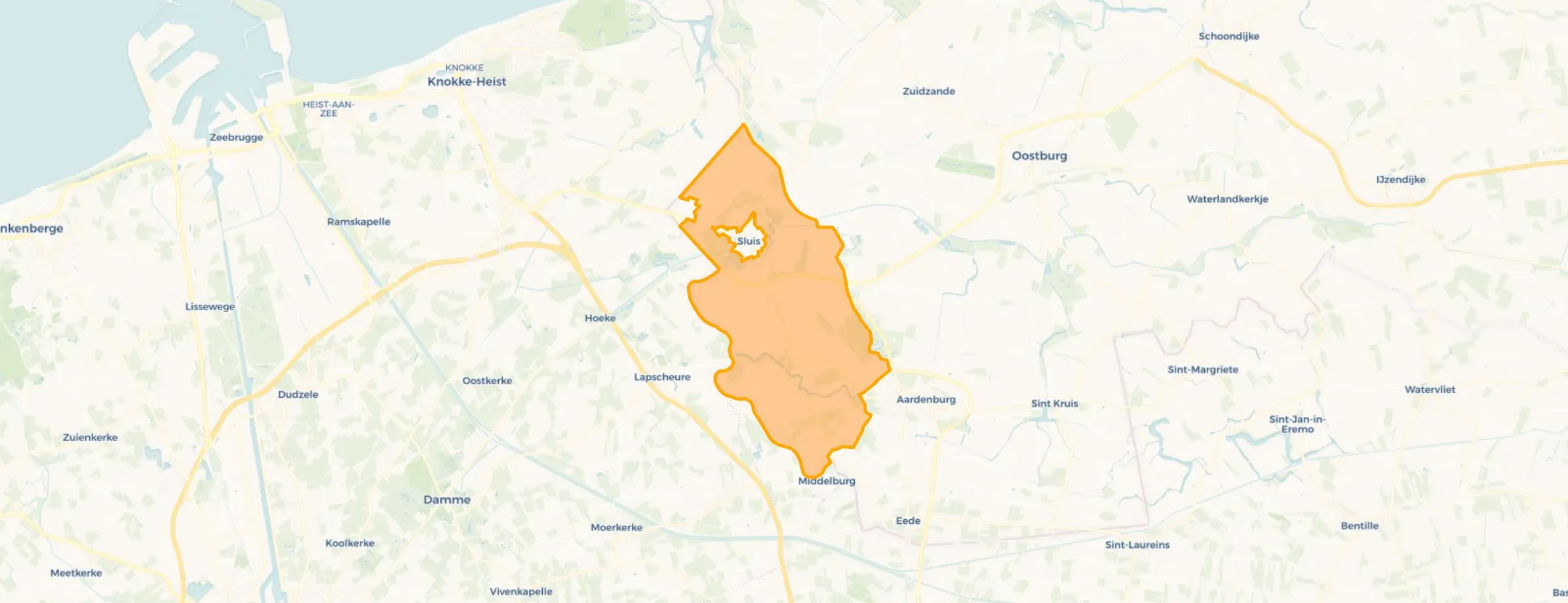 Buurt Verspreide huizen Sluis, Sluis