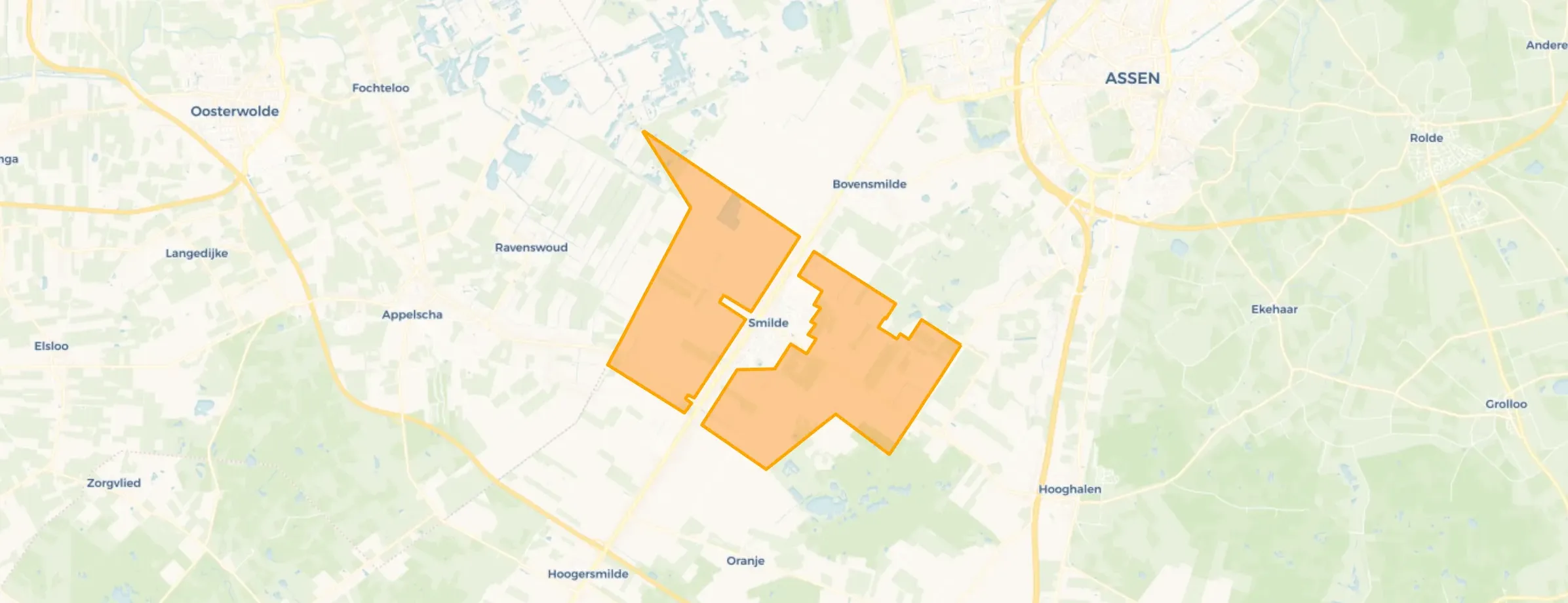 Kaart van Verspreide huizen Smilde