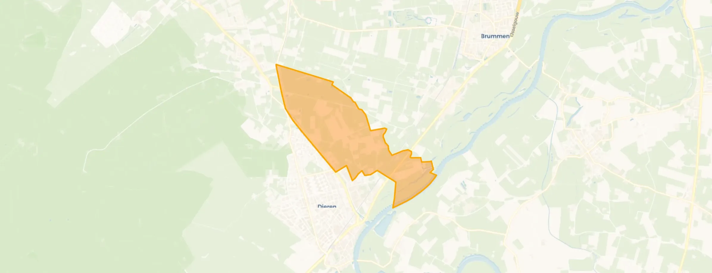 Kaart van Verspreide huizen Spankeren