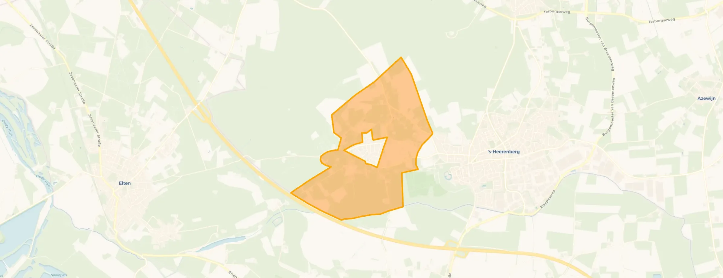 Kaart van Verspreide huizen Stokkum