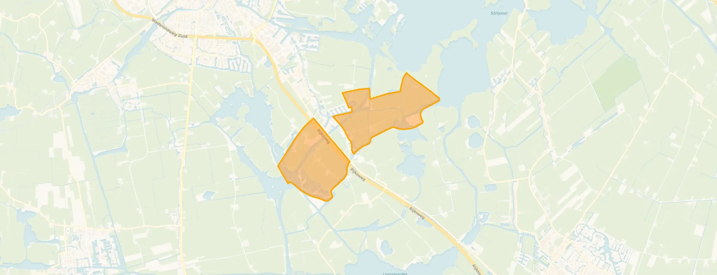 Verspreide huizen in Súdwest-Fryslân