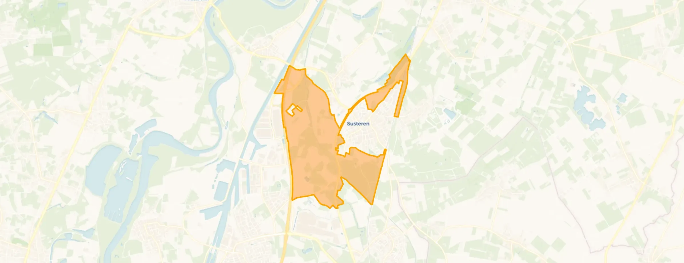 Kaart van Verspreide huizen Susteren