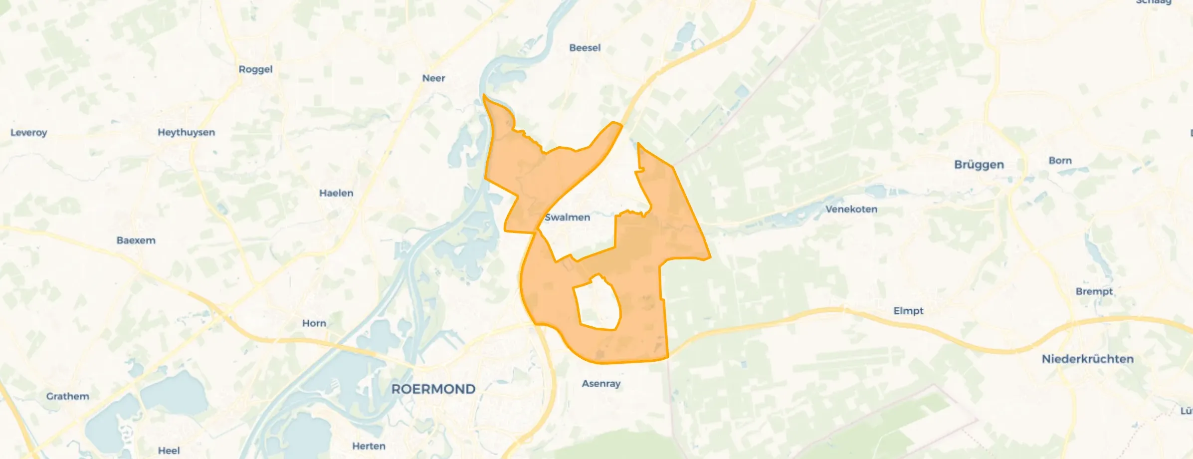 Verspreide huizen Swalmen in Roermond
