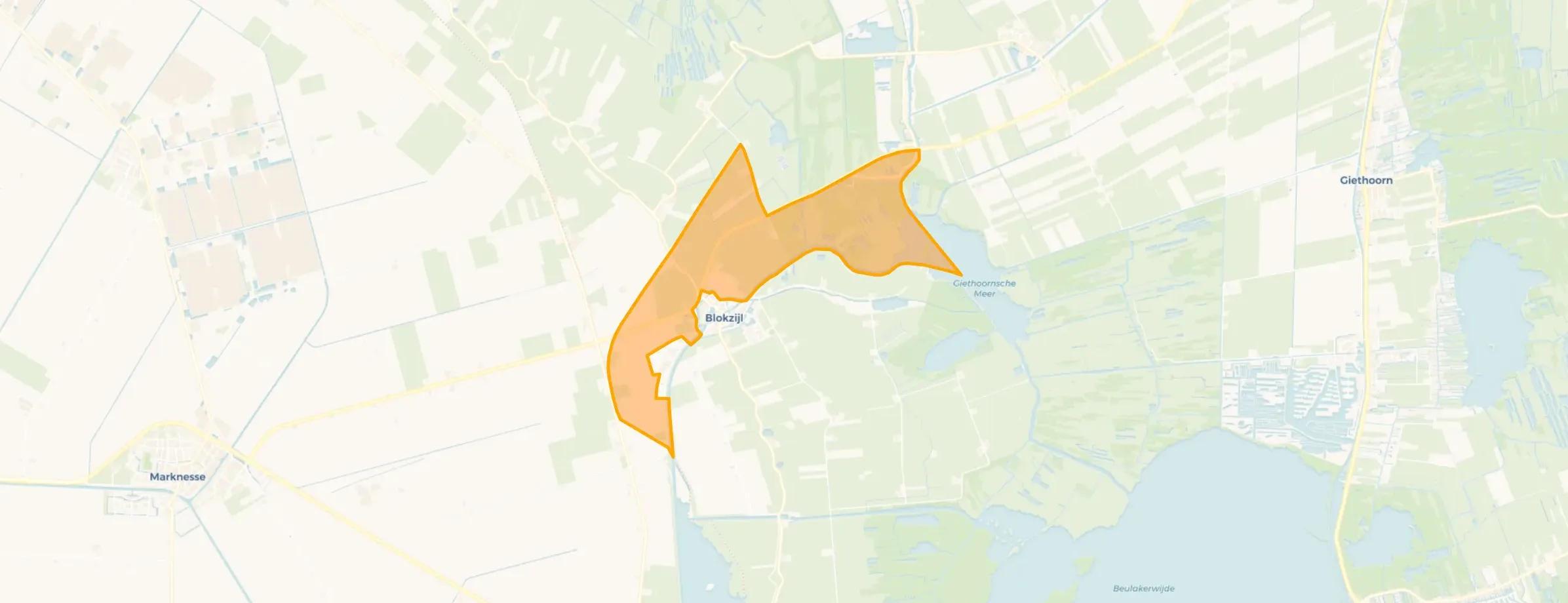 Buurt Verspreide huizen ten noorden van Blokzijl, Blokzijl