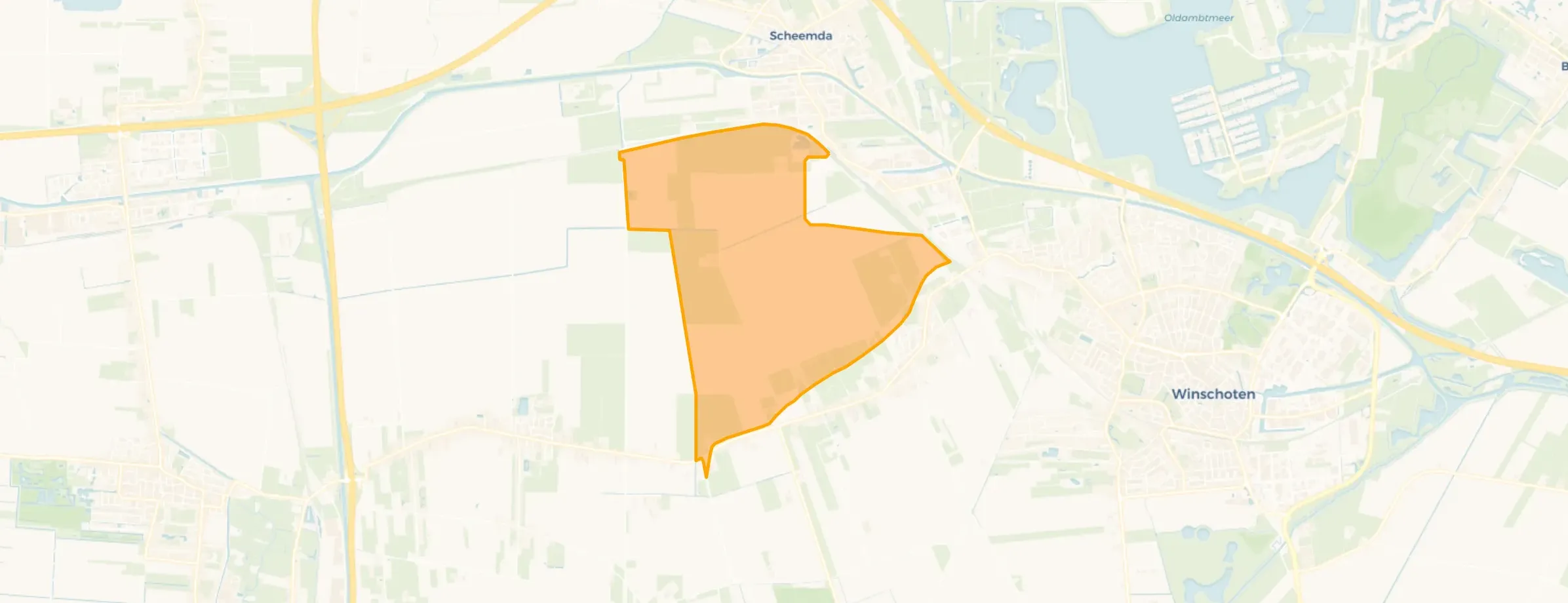 Verspreide huizen ten noorden van Westerlee