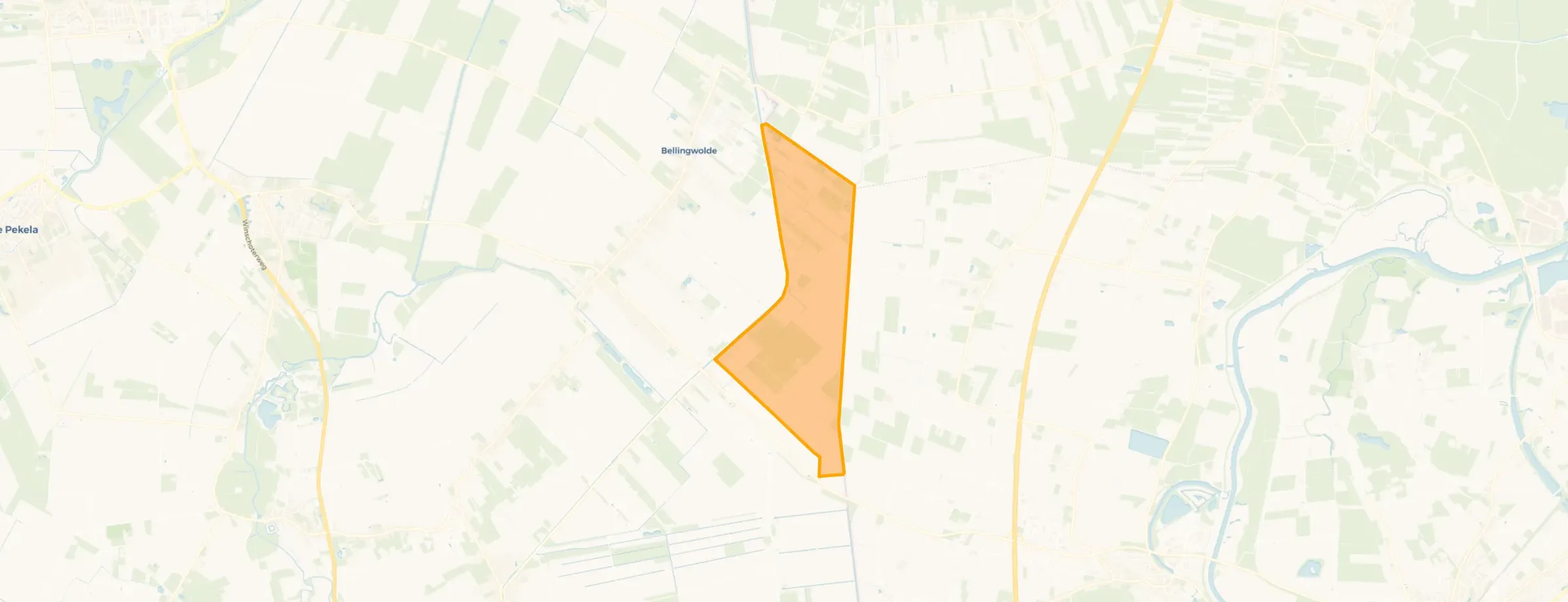 Buurt Verspreide huizen ten noordoosten van Rhederbrug, Bellingwolde