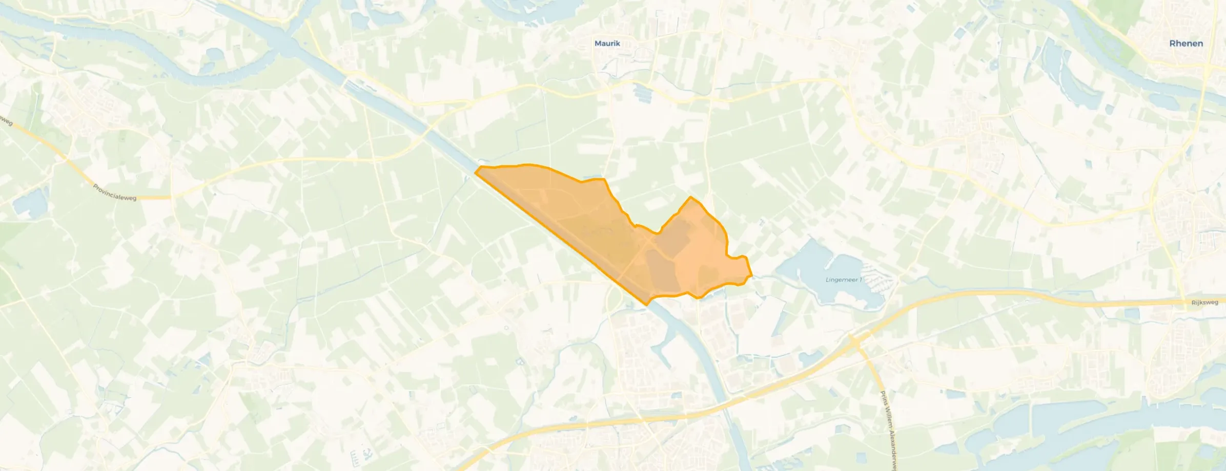 Buurt Verspreide huizen ten oosten van kanaal, Zoelen