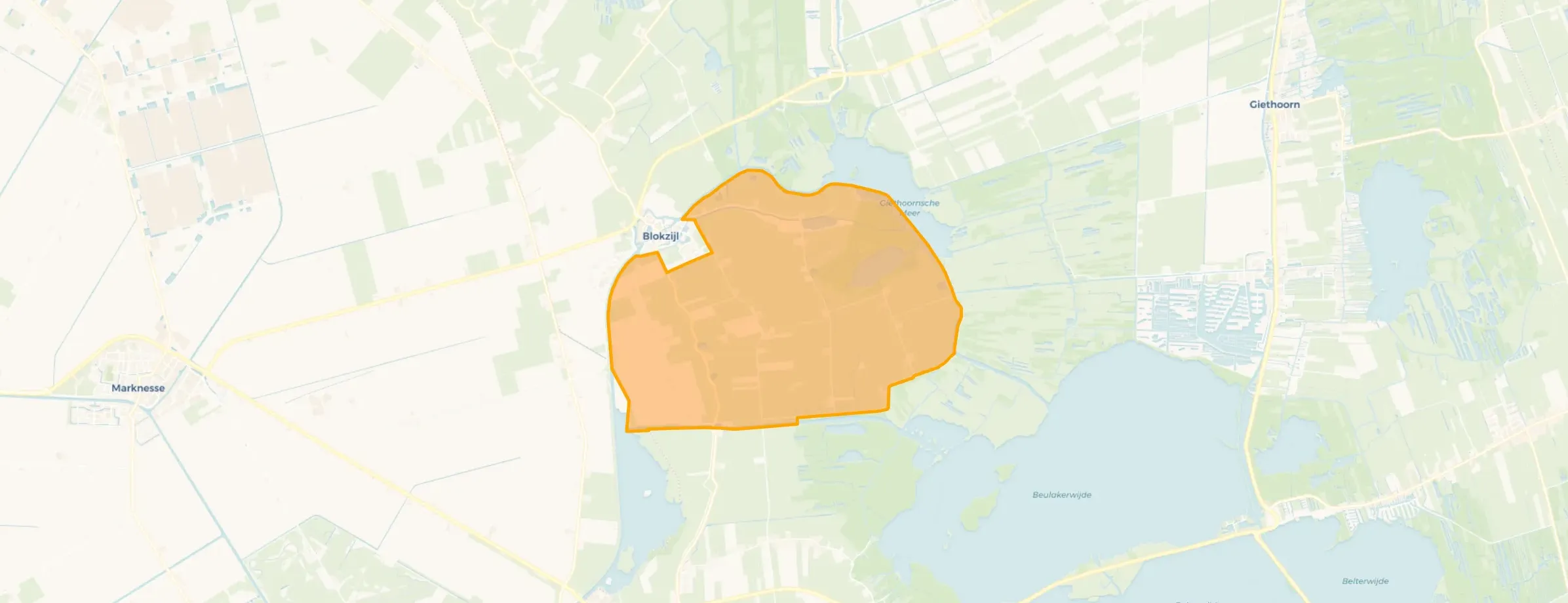 Buurt Verspreide huizen ten zuiden van Blokzijl, Blokzijl