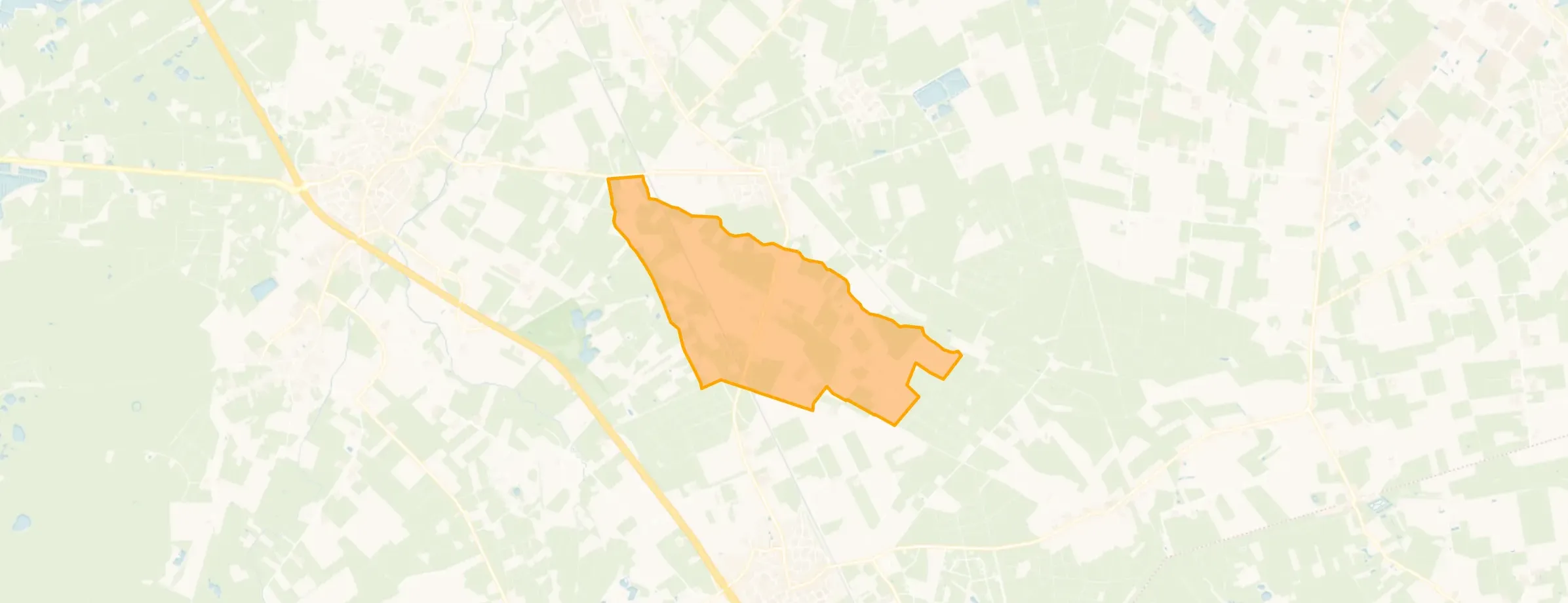 Verspreide huizen ten zuiden van Sterksel